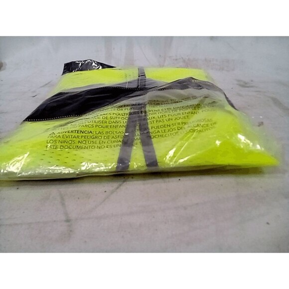 OCCUNOMIX High Visibility Vest: ANSI Class 2, U, 2XL/3XL, Lime, Polyester, H&L - Picture 4 of 5